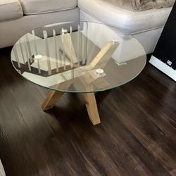 Clear coffee table
