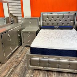 BEAUTIFUL NEW JASMINE QUEEN BEDROOM SET ON SALE ONLY $399. IN STOCK SAME DAY DELIVERY 🚚 EASY FINANCING CALL NOW