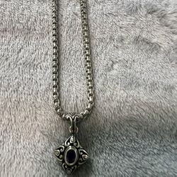 Doublebox Chain Necklace & Pendant