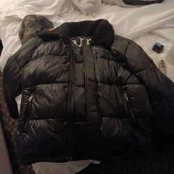 Guess XXL Jet Black Cassidy Puffer Quilted Jacket