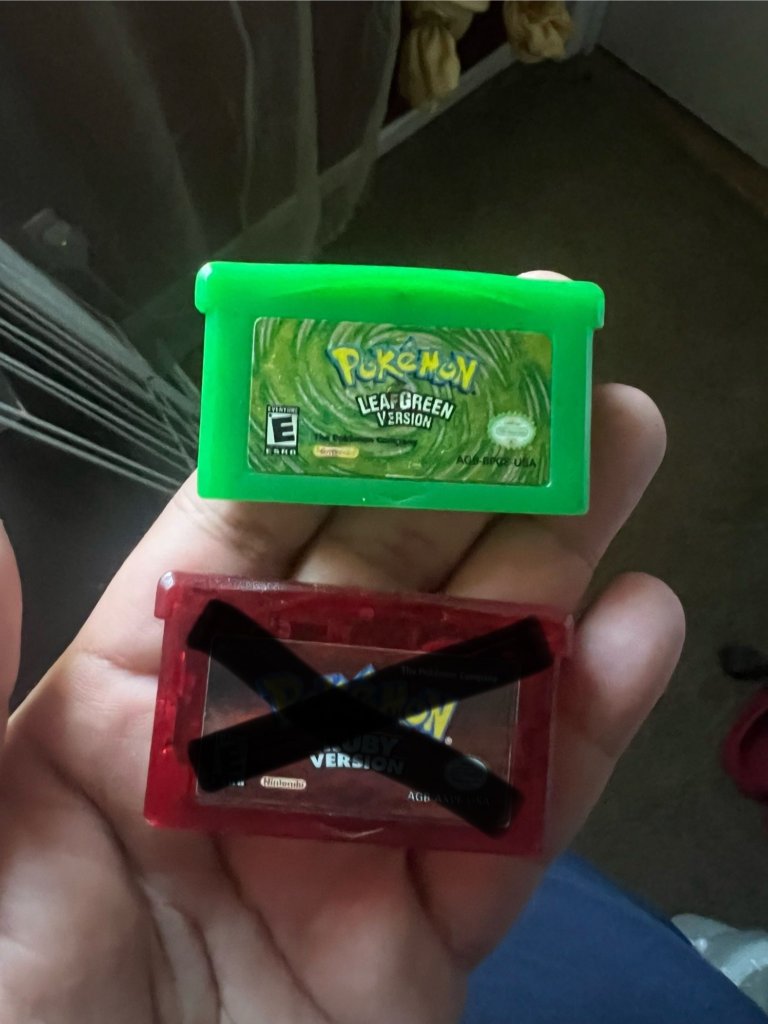 Authentic Pokemon Ruby And leaf Green