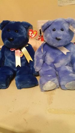 Large clubby 1 & 2 beanie babies bears