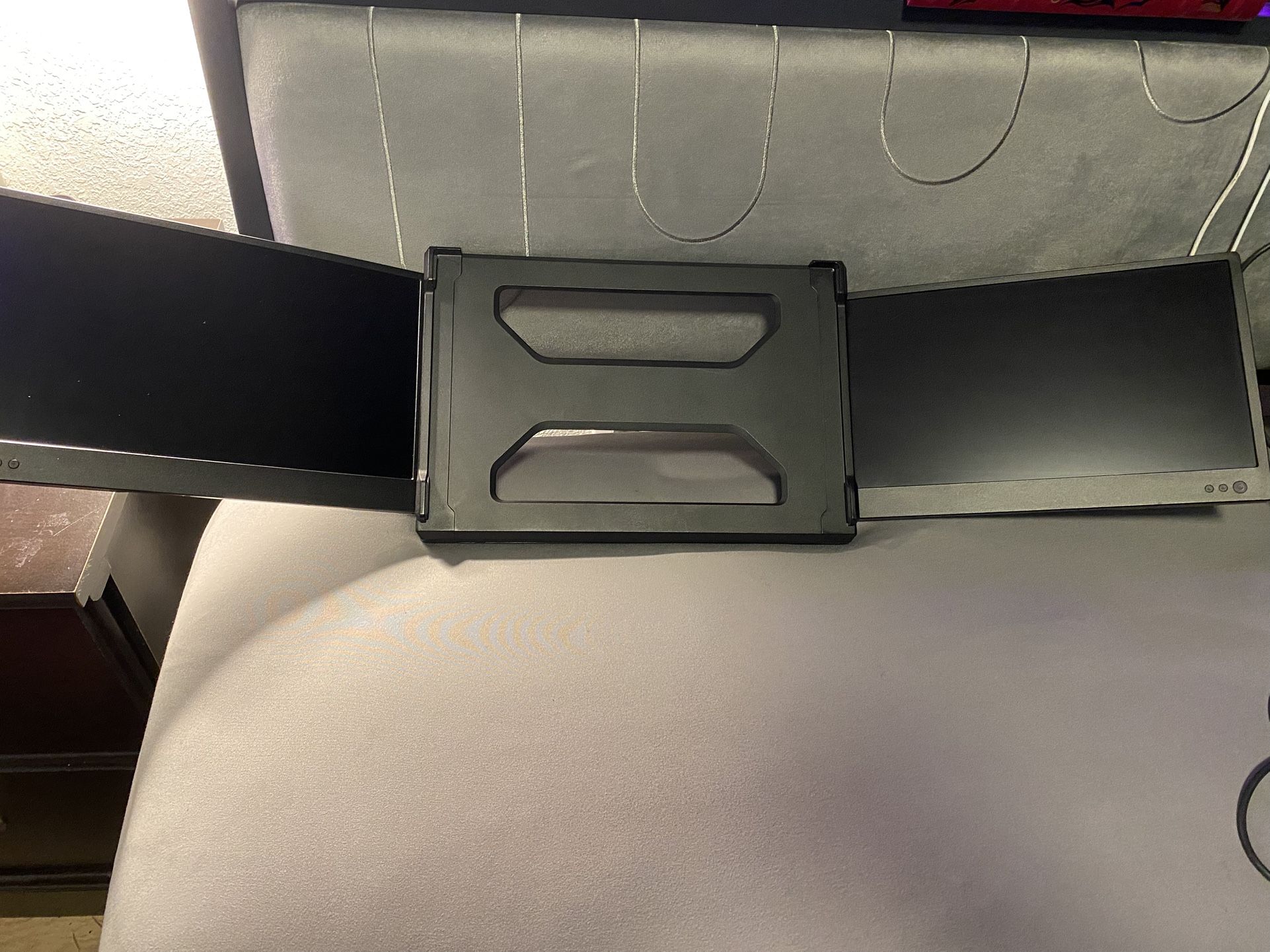 1080p Collapsible Dual Monitor Portable Gaming Setup. Type-C/HDMI