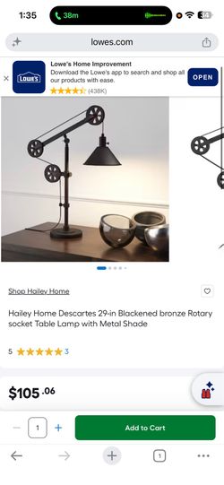 Industrial style Table Lamp - Brand new in box.