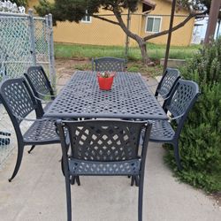 Patio Furniture Table With 6 Chairs Set