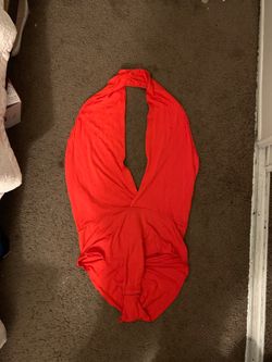 Red H&M halter body suit