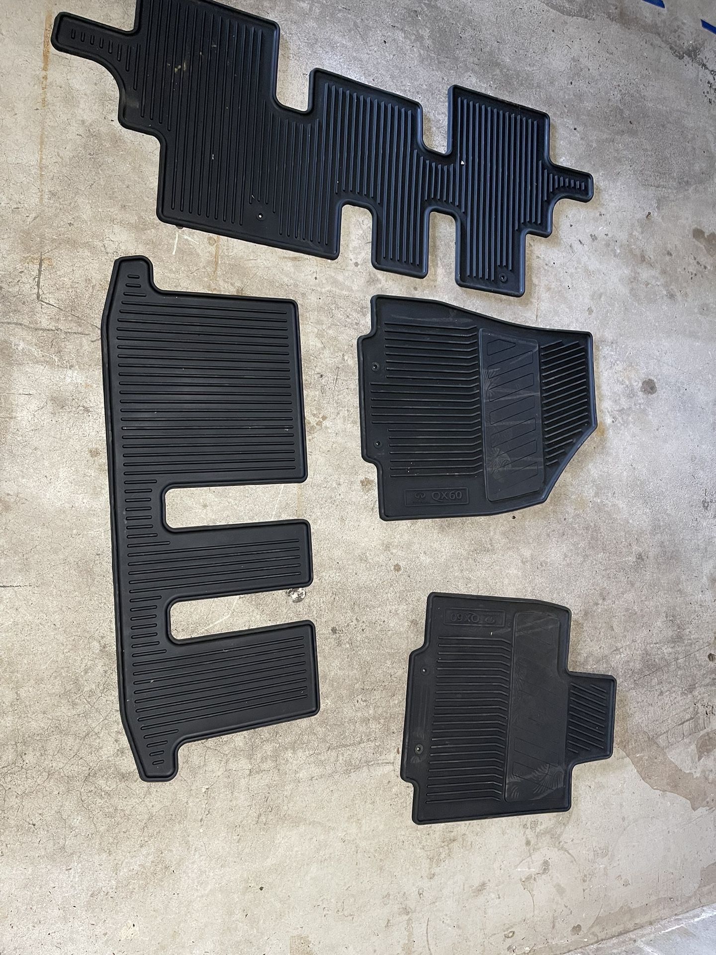 Rubber mat and trunk carpet for Infiniti Qx 60 