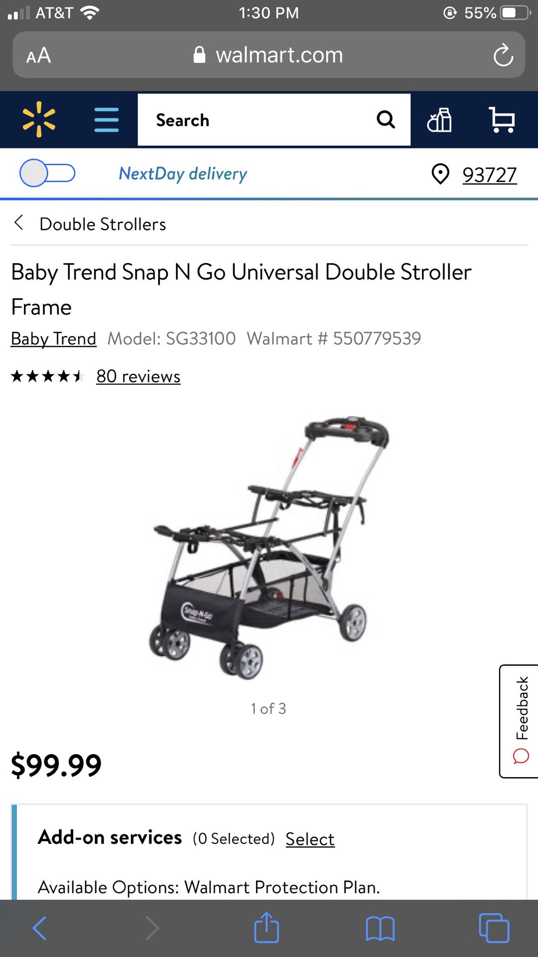 Double snap m go stroller frame and two baby trend infant car seats w/bases . Perfect for twins!