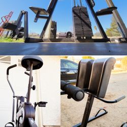 Exercise Bike, Back Decompression Machine & Home Gym