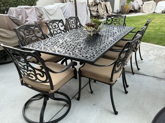 Luxury Patio Agio 9 PC Outdoor Dining Set