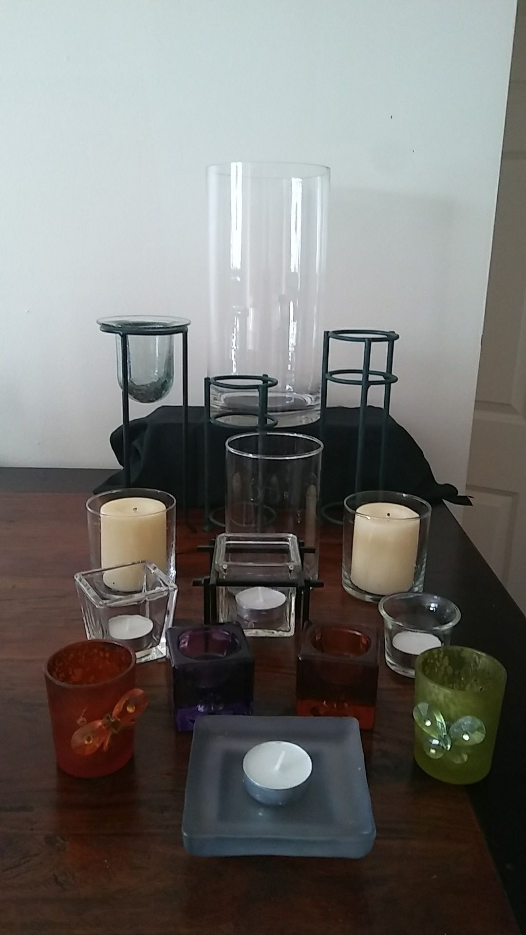 Assortment of candle holders