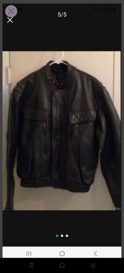 Roadgear black leather motorcycle jacket
