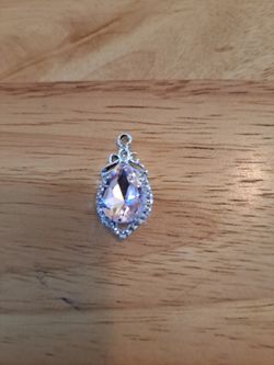 Elegant Teardrop Crystal Pendant Necklace Charm