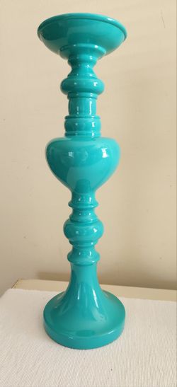 16 in Turquoise Candlestick