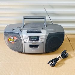 Aiwa CSD-ED26 CD AM/FM Radio Cassette Recorder Boombox Tested Working