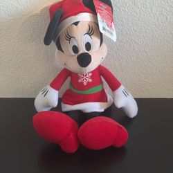 Disney Minnie Mouse 14” Red Snowflake Dress Plush Holiday Just Play 2020 NWT