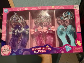 Princess Dress Up Playset Shoes Tiaras