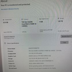 Gaming Desktop And Gaming Monitor 
