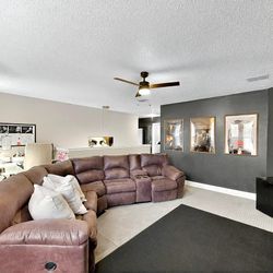 6 PC Double Recliner Sofa