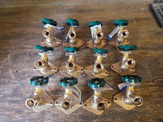 12 Pack 3/4" Brass Wall Mount Water Valves Outdoor Faucet Green Handle
