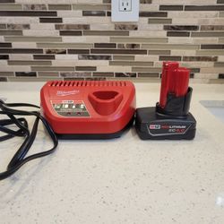 Milwaukee Battery And Charger 