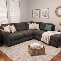 Pasadena Grey 2 Piece Sectional Couch By Lane Homes