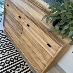 Refinished Mid Century Modern Dresser And Mirror