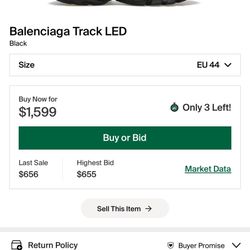 balenciaga LED tracks size 43