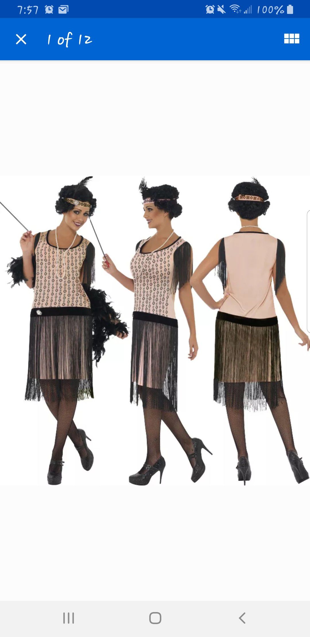 Flapper 1920s Halloween costume Womens S/M