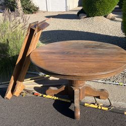 Free!! Solid Oak Pedestal Table 