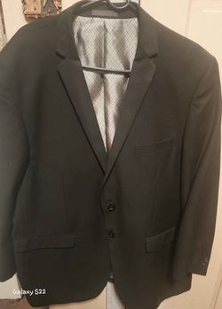 Men's Black Two-Button Suit Jacket