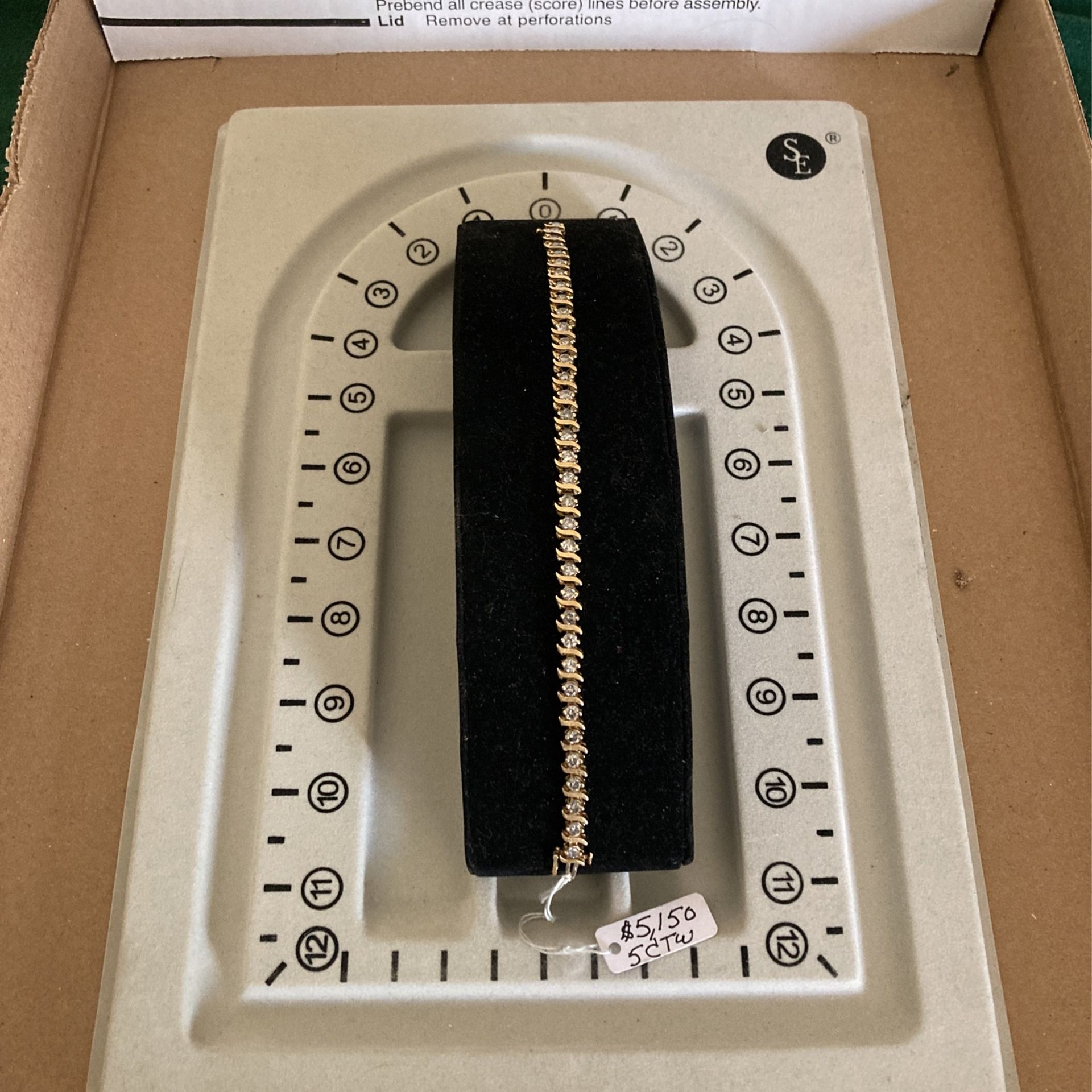 Diamond Tennis Bracelet 5ct-14 K