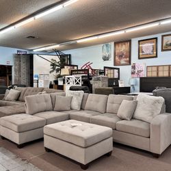🚚Hot Deal🚚Brand New 2pc Reversible Sectional Couch With Ottoman $899, Finance Available, Delivery Available 