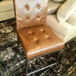 Dark Brown and Black Counter Stools - Not Leather (Set of 2)