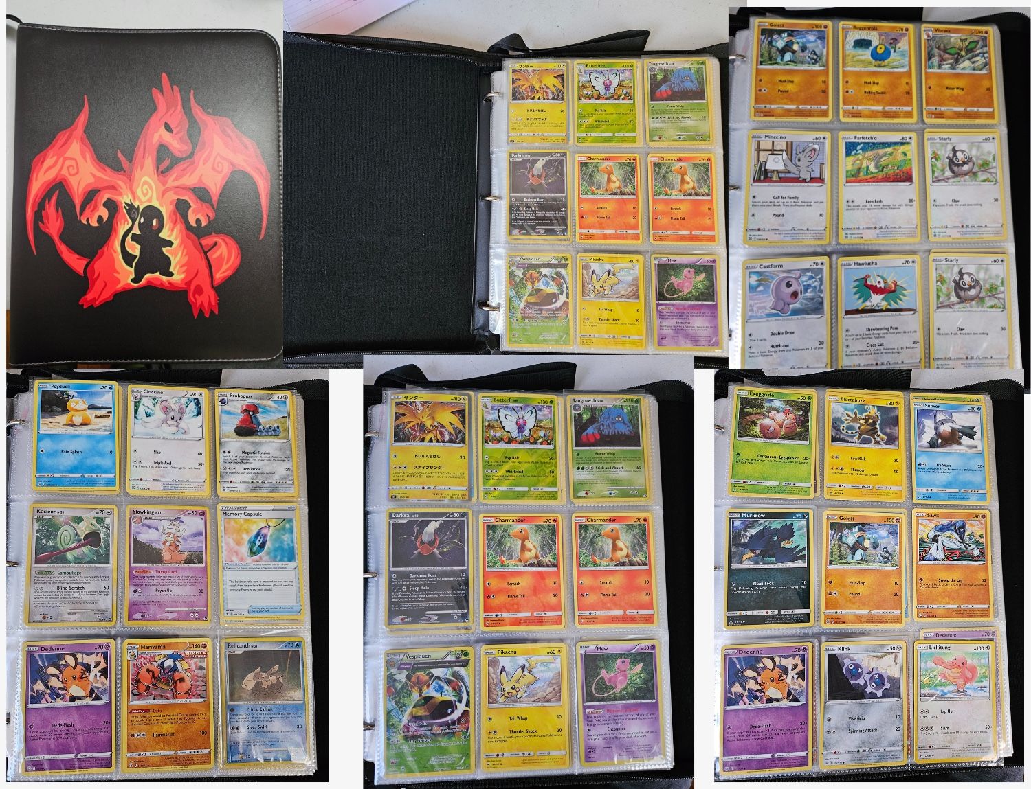 450 Pokemon Cards With Binder Hologram Vintage Rare Common Uncommon Cards Mixed 