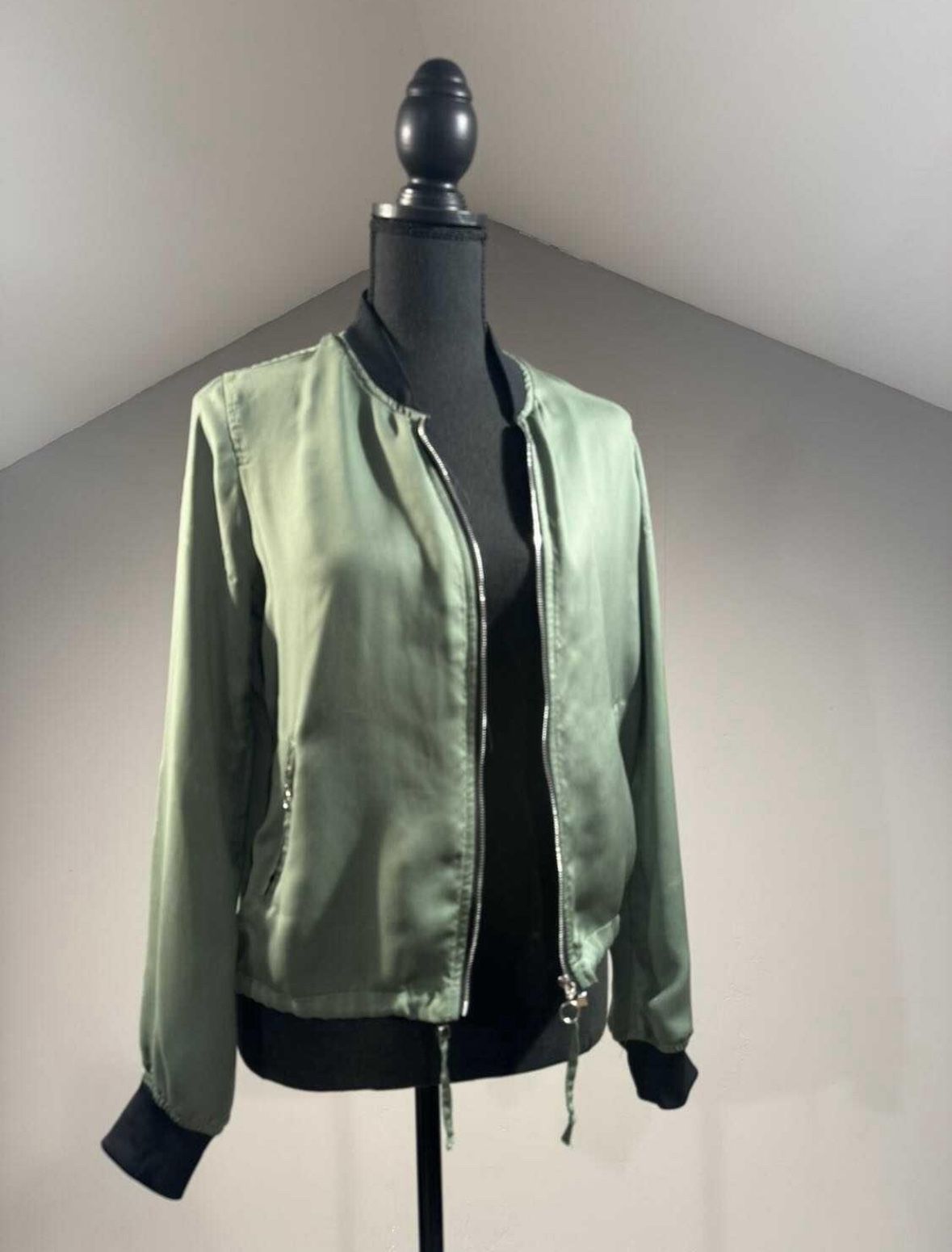 Small Green Black Bomber Jacket