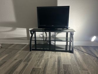Tv table and  Vizio tv