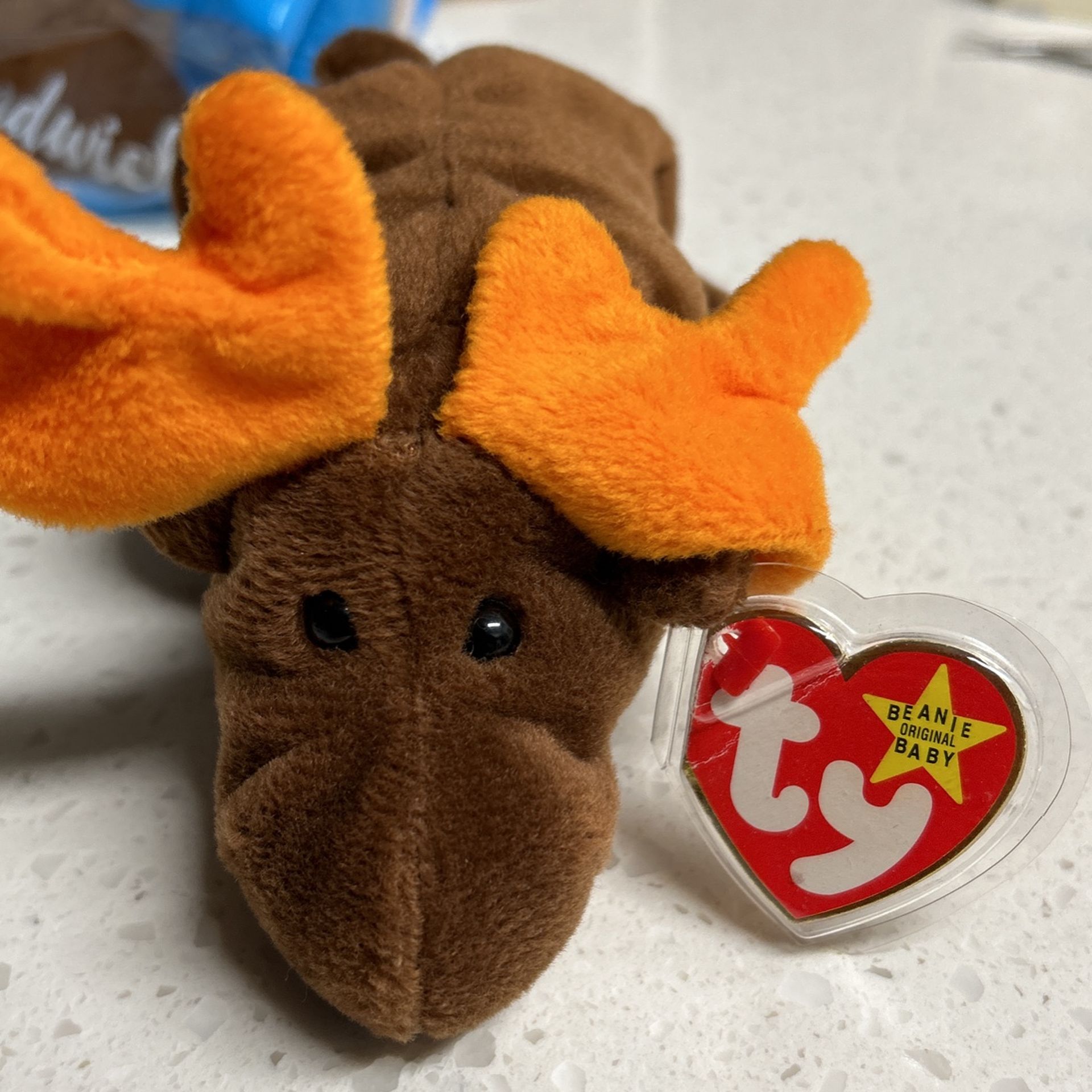 TY Beanie Baby 1993 Chocolate the Moose RARE w/ Tag Errors