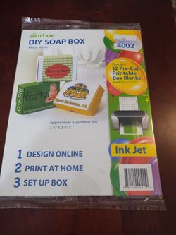 New DIY Soap Box Paper Craft Printable Kit Template 4002