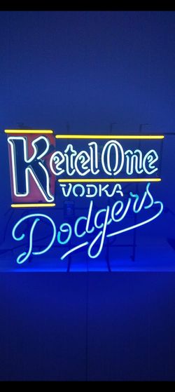 KETEL ONE LA  DODGERS NEON  SIGN .( ALSO PLENTY OF NEON SIGNS / LIGHTS AVAILABLE FOR SALE )DODGERS & ANGELS BOBBLEHEADS AVAILABLE. TAP HANDLES