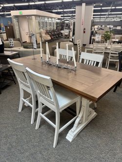Pottery Barn real wood complete dining room set