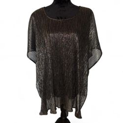 Caroline Rose Metallic Shimmer Caftan Top Size XL