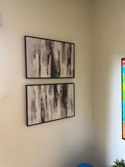Set of 2 Abstract Framed Wall Art