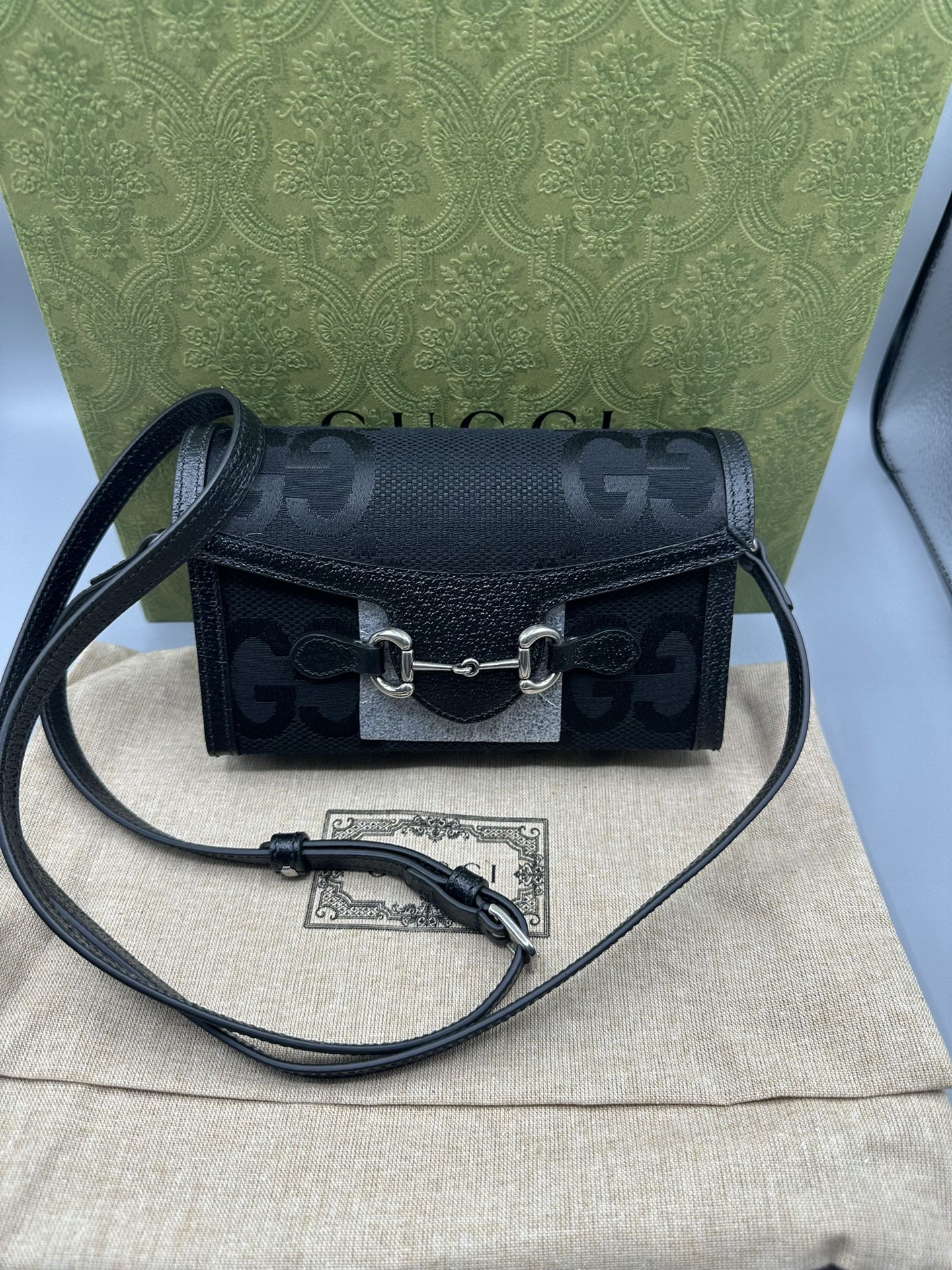 Gucci Jumbo GG Canvas Mini Horsebit 1955 Crossbody Bag