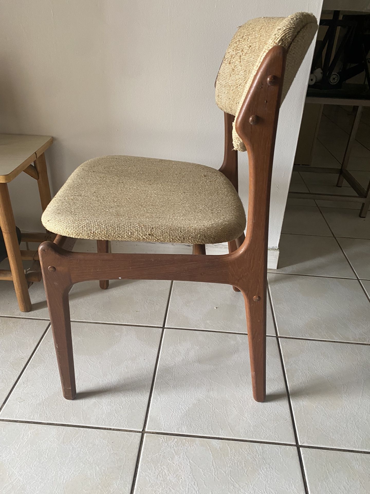 2 Domus Danica Danish Mid Century Wood Chairs Designed By Eric Buch