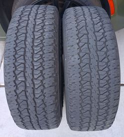 Set of (2) size: 245/65/17 Firestone tires