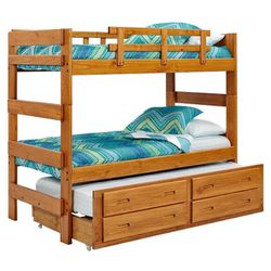 Trundle wood bunked