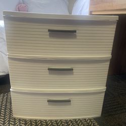 White Three Drawer Dresser