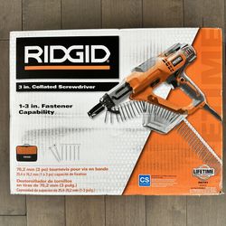 Brand New Ridgid 3 in Drywall And Deck Collated Screw Driver