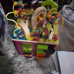 B. toys Zany Zoo wooden activity cube